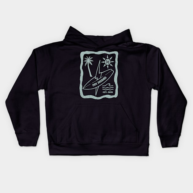 Lightning surf Kids Hoodie by Pipe Dreams Clothing Co.